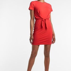 Express Tie Front T-Shirt Dress